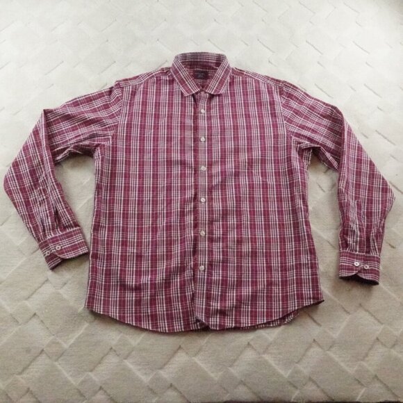 UNTUCKit Red Plaid Casual Button Down Shirt - Picture 1 of 8